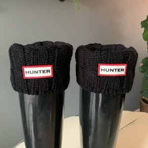 Hunter Cable Knitted Cuff Tall Boot Socks
